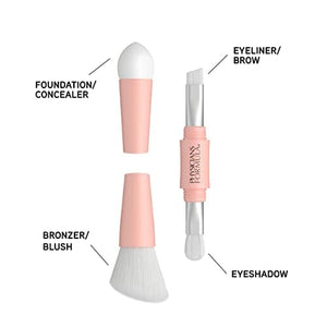 مجموعة فرش مكياج وإسفنج فيزيشنز فورميولا 4 في 1 Physicians Formula 4-in-1 Makeup Brush and Sponge Set, 3 Premium Brushes In One and Precision Makeup Sponge, For Powder and Liquid Make up