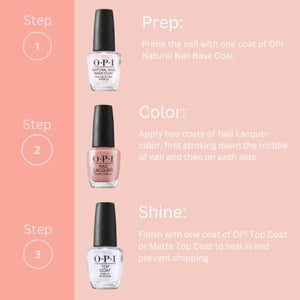 طلاء أظافر أرجواني OPI Nail Lacquer, Opaque & Vibrant Crème Finish Purple Nail Polish, Up to 7 Days of Wear, Chip Resistant & Fast Drying, Summer 2023 Collection, Summer Make the Rules, Skate to the Party, 0.5 fl oz