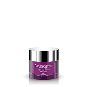 مرطب الوجه اليومي المضاد للشيخوخة من نيوتروجينا Neutrogena Triple Age Repair Anti-Aging Daily Facial Moisturizer with SPF 25 Sunscreen & Vitamin C, Firming Anti-Wrinkle Face & Neck Cream for Dark Spots, Glycerin & Shea Butter, 1.7 oz