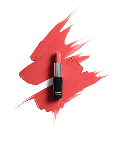 أحمر شفاه شاوت لاود ساتان محمل بزبدة الشيا - داي كلوب (مرجاني نابض بالحياة) NYX PROFESSIONAL MAKEUP Shout Loud Satin Lipstick, Infused With Shea Butter - Day Club (Vibrant Coral)