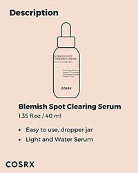 سيرم منظف COSRX AC Collection Blemish Spot Clearing Serum, 40ml / 1.35 fl.oz | Centella, Niacinamide, EGF Serum | Animal Testing Free, Paraben Free