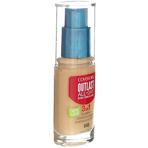 كريم أساس ستاي 3 في 1 CoverGirl Outlast Stay Fabulous 3-in-1 Foundation, Warm Beige [845] 1 oz ( Pack of 2)