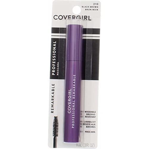 ماسكارا احترافية رائعة قابلة للغسل CoverGirl Professional Remarkable Washable Mascara, Black Brown [210] 0.30 oz (Pack of 3)