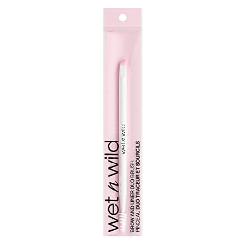 فرشاة للحواجب والقلم من ويت أند وايلد فرشاة تحديد بزاوية مسطحة للمكياج wet n wild Eyebrow and Liner Brush, Flat Makeup Angled Liner Brush, Ultra-Thin Precision, Soft Fibers