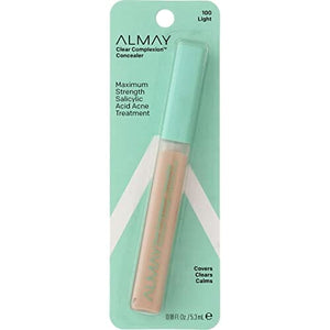 مصحح خافي عيوب البشرة من ألماي Almay Clear Complexion Concealer Corrector, Light [100], 0.18 oz (Pack of 2)