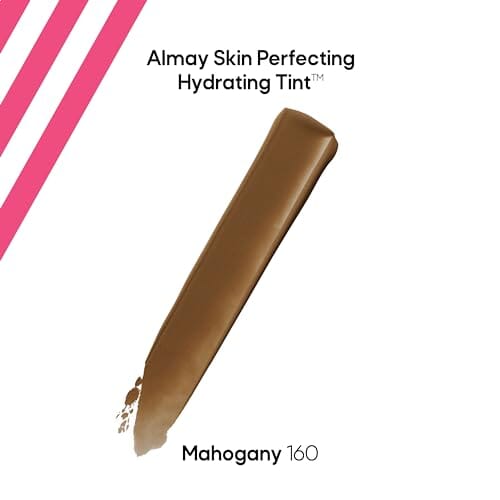 صبغة كريم أساس سائل مرطب من ألماي Almay Hydrating Liquid Foundation Tint, Lightweight with Light Coverage, Naturally Dewy Finish, Hypoallergenic, Dermatologist Tested, Fragrance Free, 160 Mahogany, 0.94 fl oz.