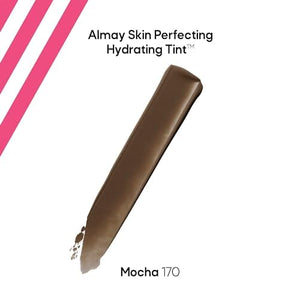 صبغة كريم أساس سائل مرطب من ألماي Almay Hydrating Liquid Foundation Tint, Lightweight with Light Coverage, Naturally Dewy Finish, Hypoallergenic, Dermatologist Tested, Fragrance Free, 170 Mocha, 0.94 fl oz.