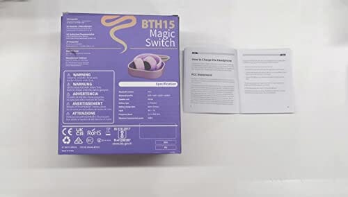 سماعات آي كليفر ماجيك سويتش للأطفال والمراهقين بالبلوتوث iClever Magic Switch Headphones for Kids Teens Bluetooth, Premium Sound, 45Hour Playtime, Safe Volume Mode, Built-in Mic Light Up Kids Bluetooth Headphones for Tablets, Smartphones (Lavender Purple)
