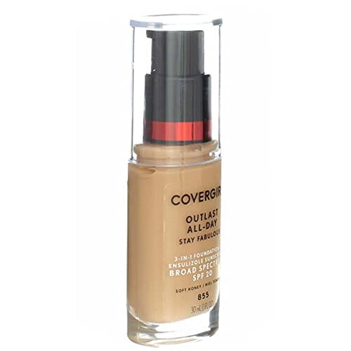 كريم أساس 3 في 1 [855] عسل ناعم 1 أونصة (عبوة من قطعتين) CoverGirl Outlast Stay Fabulous 3-in-1 Foundation, [855] Soft Honey 1 oz (Pack of 2)