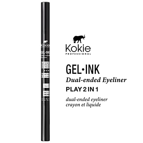 محدد عيون جل سائل Kokie GEL INK DUAL ENDED EYELINER, Gel Eyeliner, Liquid Eyeliner