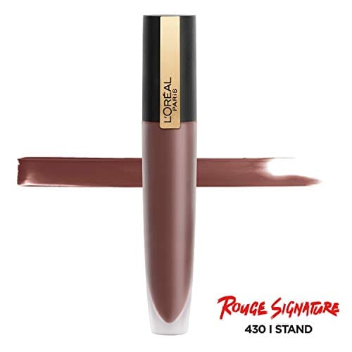 احمر شفاه لوريال باريس ميك اب روج سيجنيتشر غير لامع L'Oreal Paris Makeup Rouge Signature Matte Lip Stain, I Stand