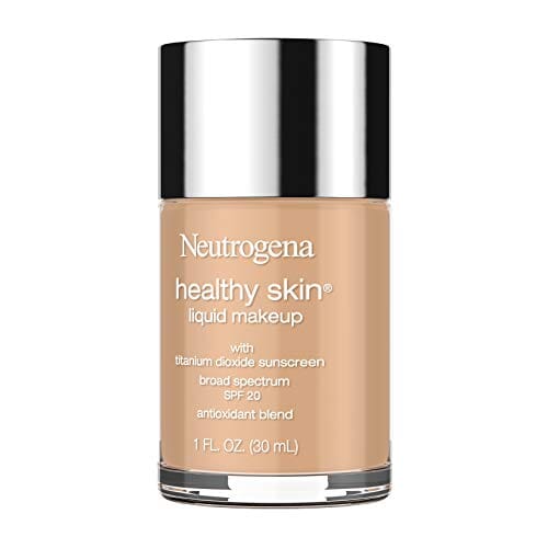 كريم أساس مكياج سائل صحي للبشرة من نيوتروجينا Neutrogena Healthy Skin Liquid Makeup Foundation, Broad Spectrum SPF 20 Sunscreen, Lightweight & Flawless Coverage Foundation with Antioxidant Vitamin E & Feverfew, 115 Cocoa, 1 fl. oz