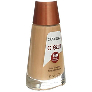 مكياج سائل كلين من كوفر جيرل CoverGirl Clean Liquid Makeup, Classic Tan [160], 1 oz (Pack of 4)