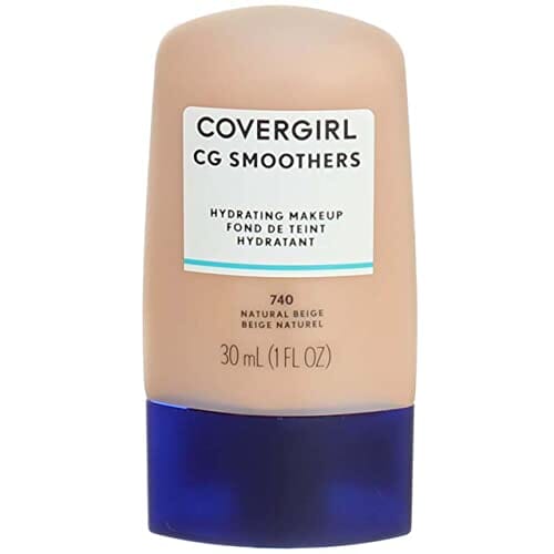 مكياج سائل أكوا سموثرز باللون البيج الطبيعي [740] 1 أونصة (عبوة من قطعتين) CoverGirl Aqua Smoothers Liquid Makeup, Natural Beige [740] 1 oz (Pack of 2)