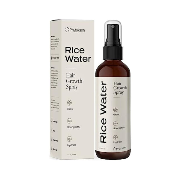 بخاخ نمو الشعر لتقوية فروة الرأس والشعر  Rice Water for Hair Growth - Hair Growth Spray for Scalp & Hair Strengthening, Infused w/Aloe Vera & Biotin, Hair Growth for Women & Men, Hair Growth Serum, Leave In Fermented Rice Water Spray - 4oz