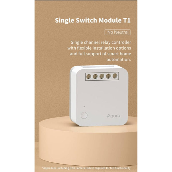 وحدة تحكم بالأجهزة الذكية عن بعد Aqara Single Switch Module T1 (No Neutral)