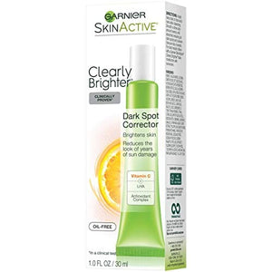 مصحح البقع الداكنة أكثر إشراقًا بوضوح Garnier SkinActive Clearly Brighter Dark Spot Corrector with Vitamin C, 1 Fl Oz, (30mL), 1 Count (Packaging May Vary)