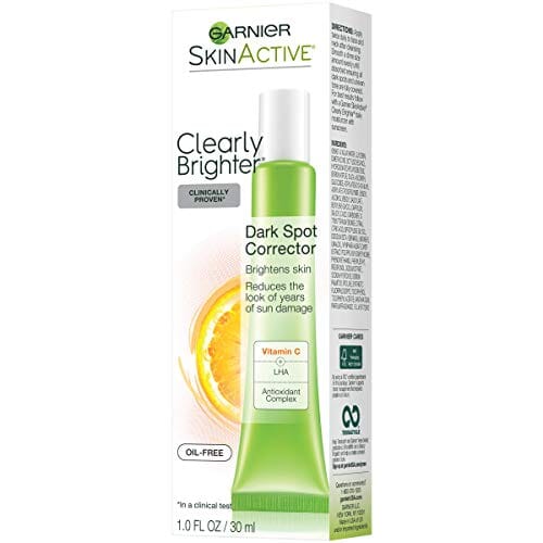 مصحح البقع الداكنة أكثر إشراقًا بوضوح Garnier SkinActive Clearly Brighter Dark Spot Corrector with Vitamin C, 1 Fl Oz, (30mL), 1 Count (Packaging May Vary)