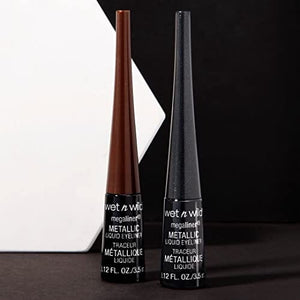 ايلاينر سائل ويت ان وايلد اسود (عبوة من قطعتين) wet n wild Megaliner Liquid Eyeliner 871a Black, 0.12 Ounce 146781 (Pack of 2)