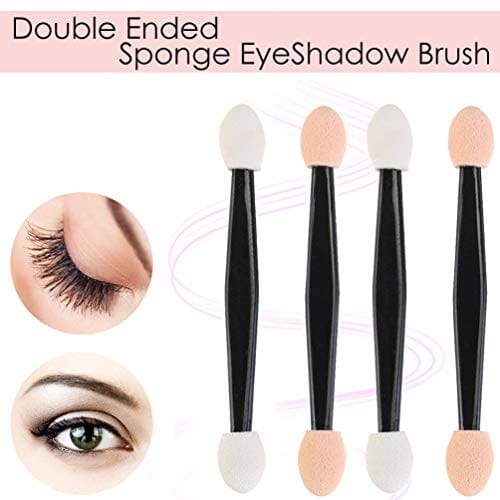 فرشاة ظلال العيون للاستعمال مرة واحدة على الوجهين من إسفنجة مكياج العيون 150 Pack Disposable Eyeshadow Brush, JASSINS Double-Sided Eye Makeup Sponge Applicators