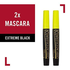 ماسكارا ريميل لاش اكسيليراتور Rimmel Lash Accelerator Mascara, Extreme Black (2-Pack)