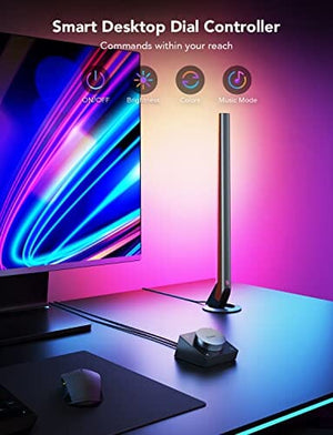 اشرطة اضاءة العاب كوف Govee RGBIC Gaming Light Bars H6047 with Smart Controller, 16.7 Inches Wi-Fi Smart LED Light Bars with Music Modes and 60+ Scene Modes Specially Built for Gamers, Works with Alexa & Google Assistant