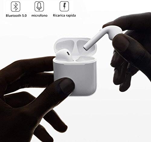 سماعات أذن لاسلكية تعمل بالبلوتوث وميكروفون مدمج Wireless Earbuds, Bluetooth 5.0 Earphones, Charging case, Air Buds in-Ear Ear Buds Built-in Mic IPX7 Pop-ups Auto Pairing for airpod Apple Android iPhone