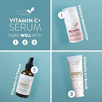 مصل إيفا ناتشورالز فيتامين سي للوجه Eva Naturals Vitamin C Serum for Face Plus Hyaluronic Acid, Retinol, Niacinamide & Salicylic Acid, Anti Aging Serum, Reduce Fine Lines, Wrinkles & Dark Spots, Brightening Skin Serum for Glowing Skin (1 oz)