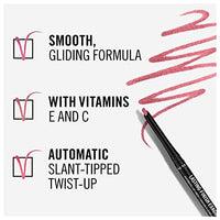 قلم تحديد شفاه أوتوماتيكي يدوم طويلاً Lasting Finish Exaggerate Automatic Lip Liner, 63 Eastend Pink, Shelf Pack of 3