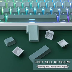 لوحة المفاتيح الميكانيكية JOMKIZ PBT keycaps, 135 Keys Double Shot Keycaps Side Engraved Transparent Keycap Set Cherry Profile Backlit Keycaps for Cherry MX Switch ASIN/ISO Layout Mechanical Keyboard