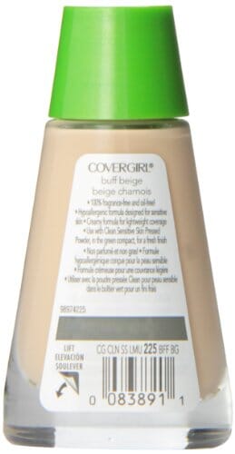 مكياج سائل للبشرة الحساسة من كوفر جيرل CoverGirl Clean Sensitive Skin Liquid Makeup, Buff Beige (W) 225, 1.0-Ounce Bottles (Pack of 2)