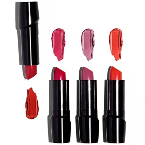 أحمر شفاه مرطب للشفاه من ويت أند وايلد سيلك wet n wild Silk Finish Lipstick, Hydrating Lip Color, Rich Buildable Color, Cherry Frost Red (Pack of 3)