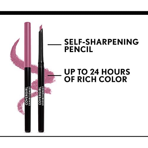 قلم تحديد الشفاه من كوفرجيرل إكسبييشنيست أونكارد COVERGIRL Exhibitionist Lip Liner Uncarded, Garnet Red 225, 0.012 Ounce