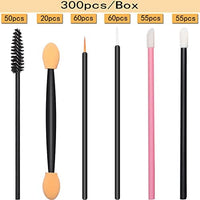 مجموعة أدوات مكياج للاستعمال مرة واحدة 300 قطعة 300pcs Disposable Makeup Tool Kit,Brow brush/Mascara brush/Lip Applicators/Eyeshadow applicators/Eyeliner brush,JASSINS Makeup Disposable Accessories With Organizer Box