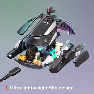 ماوس ألعاب خفيف الوزن مستشعر بصري SteelSeries Aerox 5 - Lightweight Gaming Mouse - 18000 CPI -- TrueMove Air Optical Sensor - Ultra-lightweight Water Resistant Design - Universal USB-C Connectivity