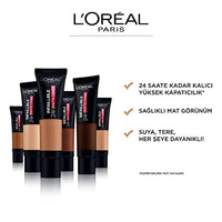 كريم أساس سائل لتغطية من لوريال باريس L'Oreal Paris Cover Liquid Foundation, With 4% Niacinamide, Long Lasting, Natural Finish, Available in 20 Shades, SPF 25, Infallible 32H Matte Cover, Shade 260, 30ml