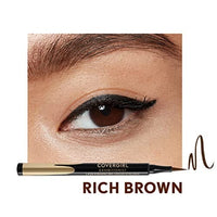 محدد عيون سائل لتعزيز الرموش من كوفرجيرل COVERGIRL Exhibitionist Lash Enhancing Liquid Eyeliner, Rich Brown, Shelf Pack of 2