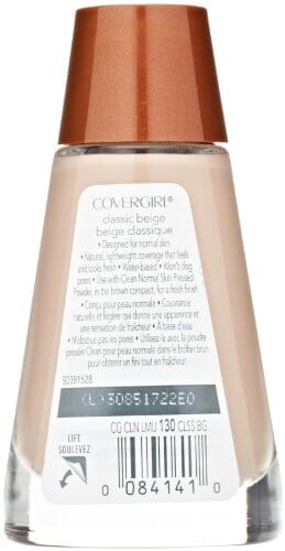مكياج سائل نظيف من كوفرجيرل COVERGIRL Clean Liquid Makeup, Classic Beige (N) 130, 1.0-Ounce Bottles (Pack of 2)