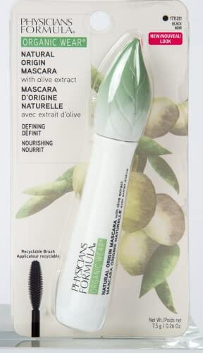 ماسكارا عضوية من قبل أطباء فورميولا أورجانيك وير ماسكارا طبيعية بالكامل مكياج عضوي أسود Organic Mascara By Physicians Formula Organic Wear All Natural Origin Mascara, Organic Makeup, Black, Dermatologist Test