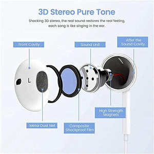 سماعات أذن سلكية 2 Packs-Apple Earbuds for iPhone Headphones Wired Earphones [Apple MFi Certified](Built-in Microphone & Volume Control) Noise Isolating Headsets for iPhone 13/12/11/XR/XS/X/8/Support All iOS System