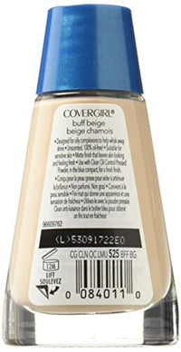 مكياج سائل نظيف من كوفرجيرل بيج باف (عرض) 125 COVERGIRL Clean Liquid Makeup, Buff Beige (W) 125, 1.0-Ounce Bottles (Pack of 2)