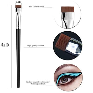 فرشاة تحديد العيون بزاوية رفيعة Fine Angled Eyeliner Brush, JASSINS Ultra thin Precision Eye Liner Makeup Brushes Set, Fine Point Eyeliner Brush, Synthetic Bristles Eye Makeup Tool (3 Pcs)