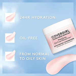 مرطب خالي من الزيوت كلين فريش للعناية بالبشرة من كوفرجيرل COVERGIRL Clean Fresh Skincare Mattifying Oil-Free Moisturizer, 2.0 Oz