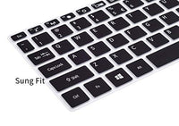 غطاء لوحة المفاتيح لأجهزة الكمبيوتر المحمول Keyboard Cover for Acer Aspire 5 Slim Laptop 15.6 inch A515-45 A515-46 A515-43 A515-44 A515-55 A515-55T A515-55G A515-56 A515-54 A515-54G, Acer Aspire 3 A315-54/55/56/57/58 Keyboard Accessories, Black