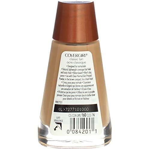 مكياج سائل كلين من كوفر جيرل CoverGirl Clean Liquid Makeup, Classic Tan [160], 1 oz (Pack of 4)