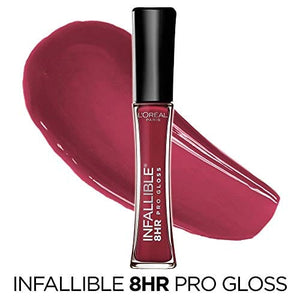 لوريال باريس إنفاليبل جلوس جليستينينج بيري L'Oreal Paris Infallible 8 HR Pro Gloss, Glistening Berry, 0.21 fl. oz.