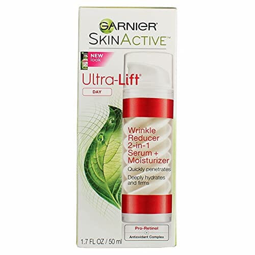 مصل ومرطب لتقليل التجاعيد ألترا ليفت 2 في 1 من غارنييه للتجاعيد وشد البشرة Garnier Ultra-Lift 2-In-1 Wrinkle Reducer Serum And Moisturizer For Wrinkles And Firming, 1.7 Fluid Ounce (Pack of 3)