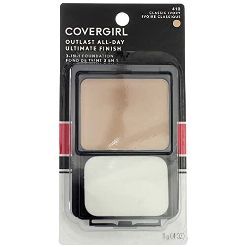 مكياج بودرة سائل ألتيميت فينيش من كوفر جيرل CoverGirl Ultimate Finish Liquid Powder Make Up, Classic Ivory [410] 0.40 oz (Pack of 12)