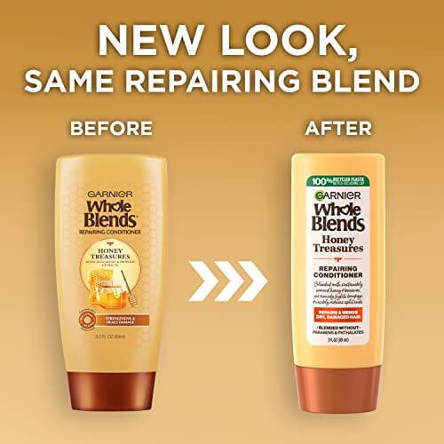 بلسم ترميم كنوز العسل من غارنييه للشعر الجاف والتالف Garnier Whole Blends Honey Treasures Repairing Conditioner, for Dry, Damaged Hair, 3 Fl Oz (Travel Size), 1 Count (Packaging May Vary)