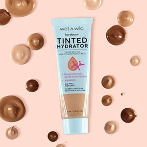 مكياج مرطب ملون بلون مطفأ اللمعة من ويت إن وايلد باري فوكس Wet n Wild Bare Focus Tinted Hydrator Matte Finish, Light Medium, Oil-Free, Moisturizing Makeup | Hyaluronic Acid | Sheer To Medium Coverage